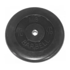 Диск обрезиненный BARBELL MB (металлическая втулка) 15 кг / диаметр 31 мм